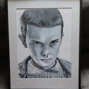 Stranger Things Pencil Drawing of Eleven